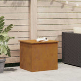 Outdoor Storage Box Rusty 55 x 50.5 x 50 cm Steel 874580