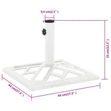Umbrella Base White 44x44x31 cm Cast Iron 317761