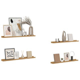 Wall Shelf with Shelf 4 pcs Brown 80 x 9 x 3 cm Engineered Wood 42020018