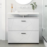 Bathroom Cabinet with Drawer with Door White 76.5 x 35 x 64 cm 883294