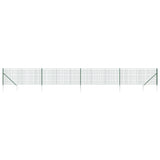 Wire Mesh Fence with Spike Anchors Green 0.8x10 m 154128