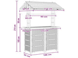 Outdoor Bar Table Natural 115 x 95 x 214 cm Bamboo 42028064