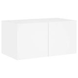 4 Piece TV Wall Units with LED White Engineered Wood 3216818