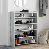 Shoe Rack Grey Sonoma 80x25x100 cm Engineered Wood 859901