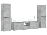 Bathroom Furniture Set 5 pcs Concrete Grey 33 x 34.5 x 160 cm 3406036