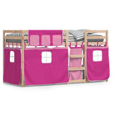 Bunk Bed without Mattress Pink 90x200 cm Solid Wood Pine 3283894