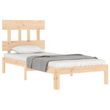 Bed Frame without Mattress Single Solid Wood Pine 3193561