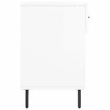 Shoe Bench High Gloss White 102x35x55 cm Engineered Wood 829758
