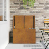 Outdoor Storage Box Rusty 80 x 50.5 x 50 cm Steel 874573