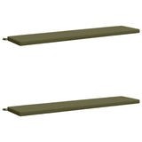 2-Piece Bench Cushions SOEST 2 pcs 100% Polyester Olive Green 949197