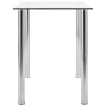 ZNTS Dining Table Transparent 120x60x75 cm Tempered Glass 281850