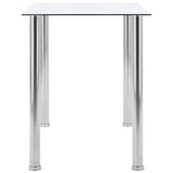 ZNTS Dining Table Transparent 120x60x75 cm Tempered Glass 281850