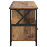 TV Cabinet Old Wood 90 x 33 x 45 cm Engineered Wood and Steel 881301