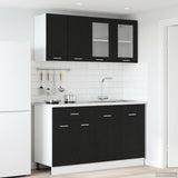 Kitchen Unit Lyon 4 pcs Black Oak Engineered Wood 3445848