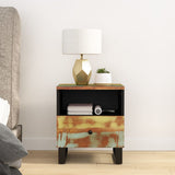 Bedside Cabinet Solid Wood Reclaimed&Engineered Wood 350652