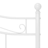 Bed Frame without Mattress White Metal 200x200 cm 325007