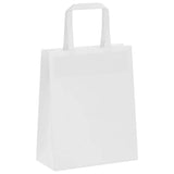 Paper Bags 250 pcs with Handles White 18x8x22 cm 4101838