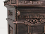 Pillar Letterbox Aluminium Vintage Style Rustproof Bronze 43892