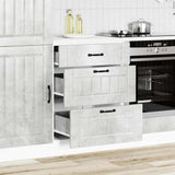 Kitchen Base Cabinet Lucca Concrete Grey Engineered Wood 854273