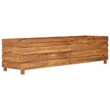 Raised Bed 150x40x38 cm Recycled Teak Wood and Steel 47423