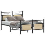 Bed Frame without Mattress Sonoma Oak 120x190 cm Small Double Engineered Wood 4106807