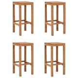 Bar Stools 4 pcs Solid Teak Wood 287233