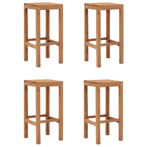 Bar Stools 4 pcs Solid Teak Wood 287233