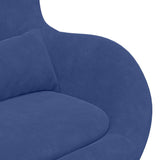 Egg Chair Police Blue 63 x 73 x 90 cm Velvet 42002766