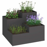 Garden Planter Black 80 x 80 x 60 cm Steel 865855