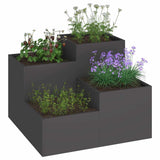 Garden Planter Black 100 x 100 x 60 cm Steel 865862