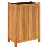 Garden Planter with Liner 54x31x75 cm Solid Wood Acacia 366433