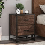 ZNTS Bedside Cabinet Brown Oak 40x31x50 cm Engineered Wood 848682