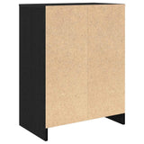 Shoe Cabinet Black Oak 57x34x76 cm Engineered Wood 861869