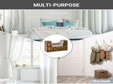 Bookcase Storage Shelf with Cushioned Reading Seat, Cube Bookshelf Organizer for Bedroom Living T3398P342299