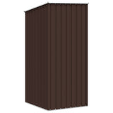 Garden Shed Brown Galvanised Steel Medium Garden Shed 46292