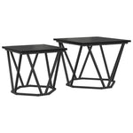 ZNTS Side Tables 2 pcs Black Oak Engineered Wood 868267