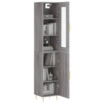 Highboard Grey Sonoma 34.5x34x180 cm Engineered Wood 3199167