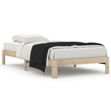 Bed Frame without Mattress Solid Wood Pine 100x200cm 810355