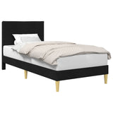 Bed Frame with Headboard Black 90 x 190 cm Fabric 42027614
