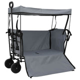 Folding Hand Trolley Grey 105 x 56.5 x 116 cm Oxford Cloth 42020664
