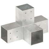 Post Connectors 4 pcs X Shape Galvanised Metal 81x81 mm 145468