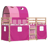 Bunk Bed without Mattress Pink 90x190 cm Solid Wood Pine 3283996