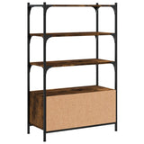 Bookcase 3-Tier Smoked Oak 70x30x109.5 cm Engineered Wood 838995