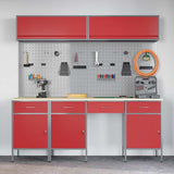 Work Cabinet Set with Drawer with Storage Manual 10 pcs Red 3321475