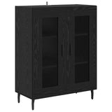 Highboard 2 pcs Black Oak Engineered Wood 3403188