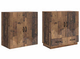 Cabinet Set 2 pcs Old Wood Engineered Wood 3416779