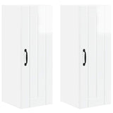 Wall Cabinet LUCCA 2 pcs High Gloss White 30 x 31 x 80 cm 885014