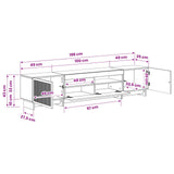 5 Piece LED TV Cabinet Concrete Grey Engineered Wood 3416418