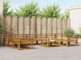 Outdoor Sofa Set 10 pcs Natural Solid Acacia Wood 3367017