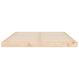 ZNTS Bed Frame without Mattress 135x190 cm Double Double Solid Wood Pine 823469